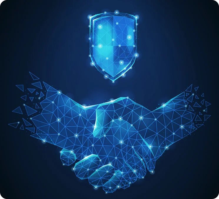 Digital handshake and shield for secure IT partnership