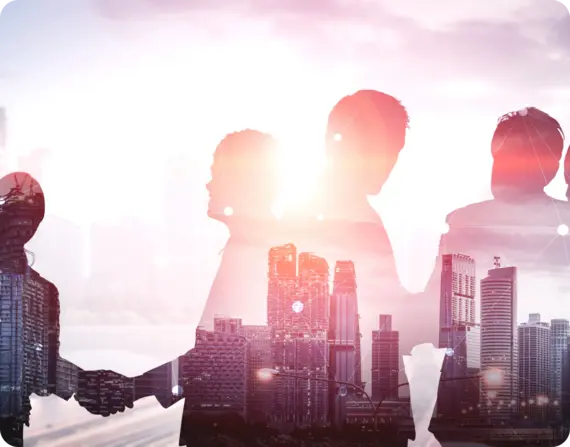 Business collaboration skyline