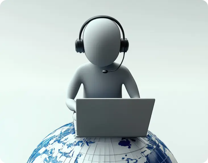 Global telesales illustration